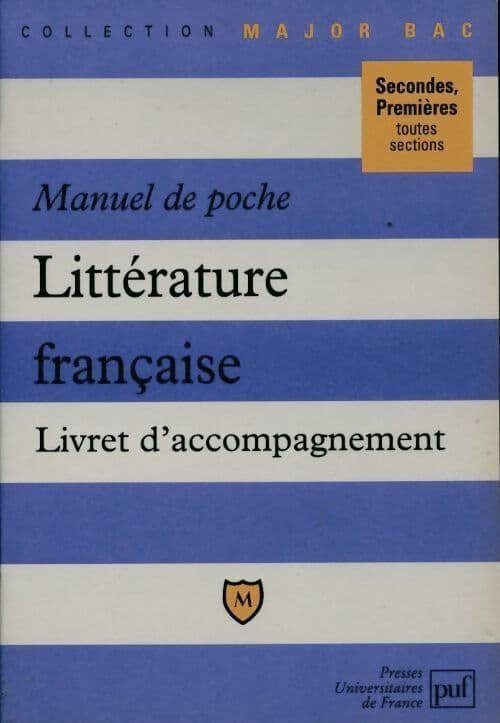 Littérature française. Livret d'accompagnement. Manuel de poche - Collectif
